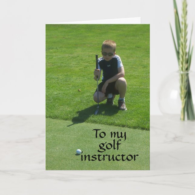 FELIZ TARJETA DE CUMPLEAÑOS *INSTRUCTOR DE GOLF* (Anverso)