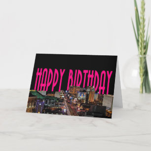 ¡FELIZ TARJETA DE CUMPLEAÑOS LAS VEGAS AÑADIR NOMB