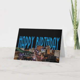 ¡FELIZ TARJETA DE CUMPLEAÑOS LAS VEGAS AÑADIR NOMB