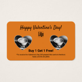 Feliz tarjeta de cupón de regalo de San Valentín