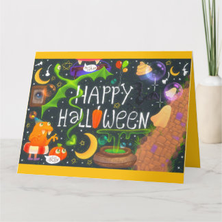 Feliz tarjeta de felicitación de fiesta de Hallowe