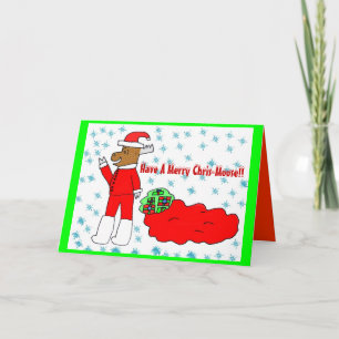 Feliz tarjeta de felicitación de los Chris-Alces