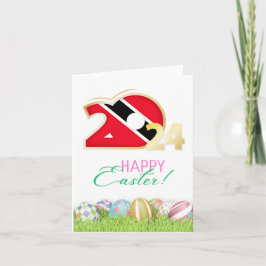 Feliz Tarjeta de felicitación de Pascua 2024 "Trin