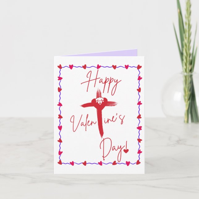 Feliz tarjeta de felicitación de San Valentín (Anverso)