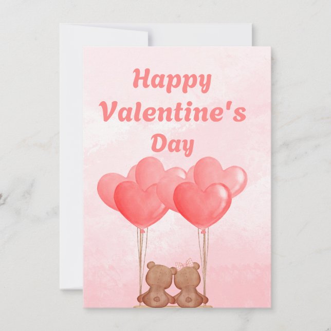 Feliz tarjeta de felicitación de San Valentín (Anverso)