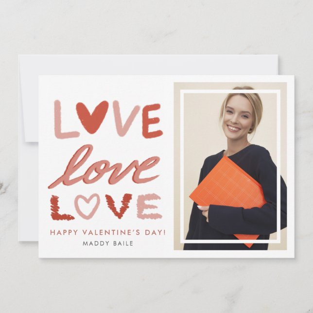 Feliz tarjeta de felicitación de San Valentín (Anverso)