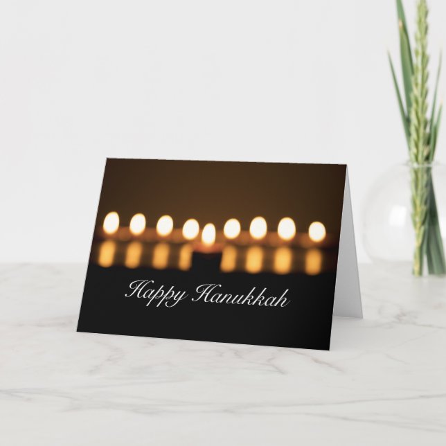Feliz tarjeta de felicitación Hanukkah Blank (Anverso)