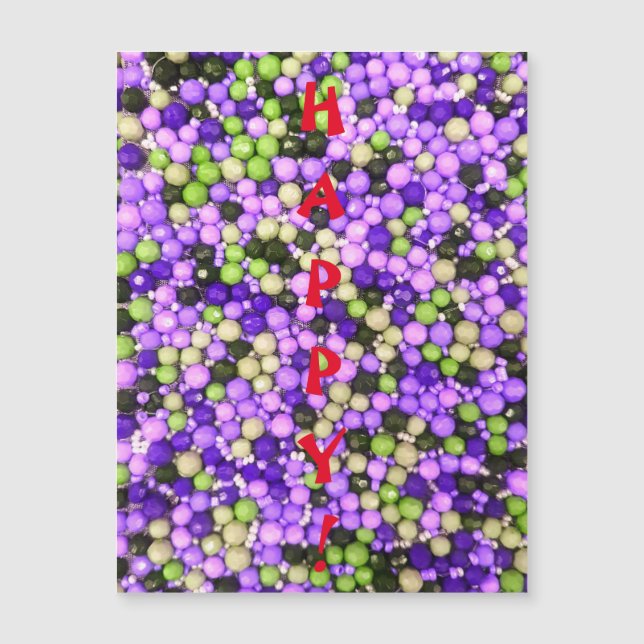 ¡FELIZ! Tarjeta de felicitación magnética (Anverso)