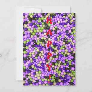 ¡FELIZ! Tarjeta de felicitación plana