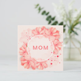 FELIZ Tarjeta de felicitación plana MOM