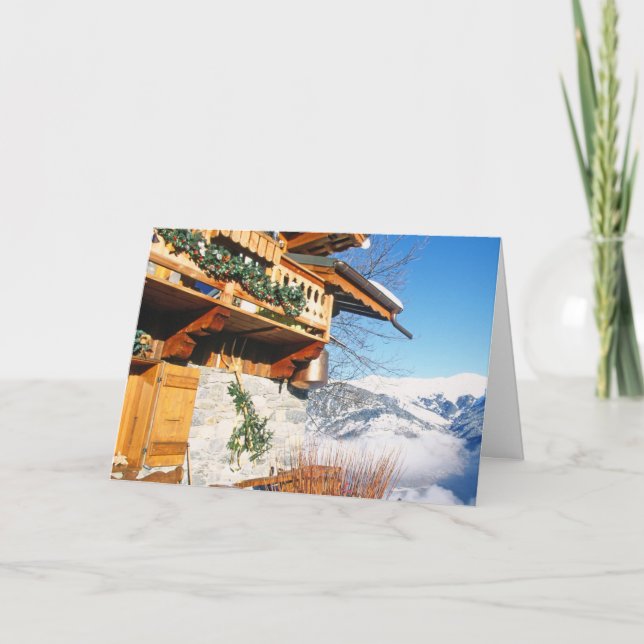 feliz tarjeta de felicitación plegada de Navidad (Anverso)
