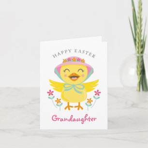 Feliz tarjeta de felicitación plegada de polluelo