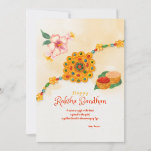 Feliz tarjeta de felicitación Raksha Bandhan