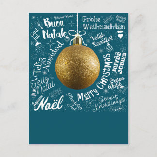 Feliz tarjeta de felicitaciones navideñas del mund