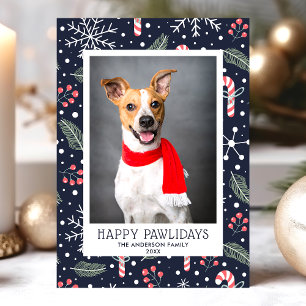 Feliz tarjeta de foto de vacaciones de Pawlidays p