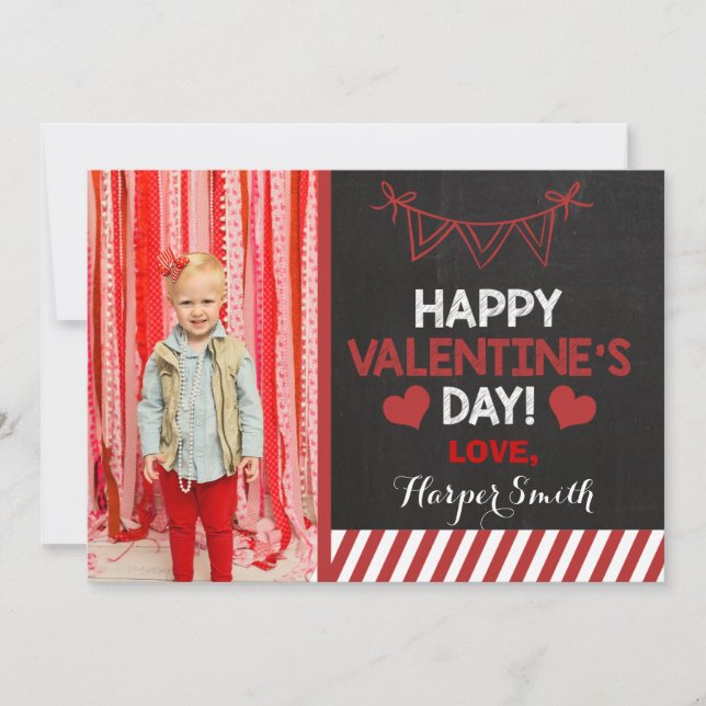 Feliz tarjeta de fotos de San Valentín (Anverso)