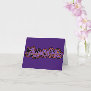 Feliz tarjeta de Halloween con fondo morado
