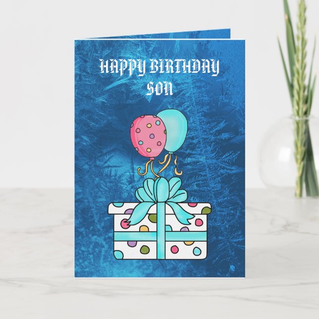FELIZ tarjeta de hijo de cumpleaños (Anverso)
