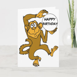 FELIZ TARJETA DE MONO DE CUMPLEAÑOS