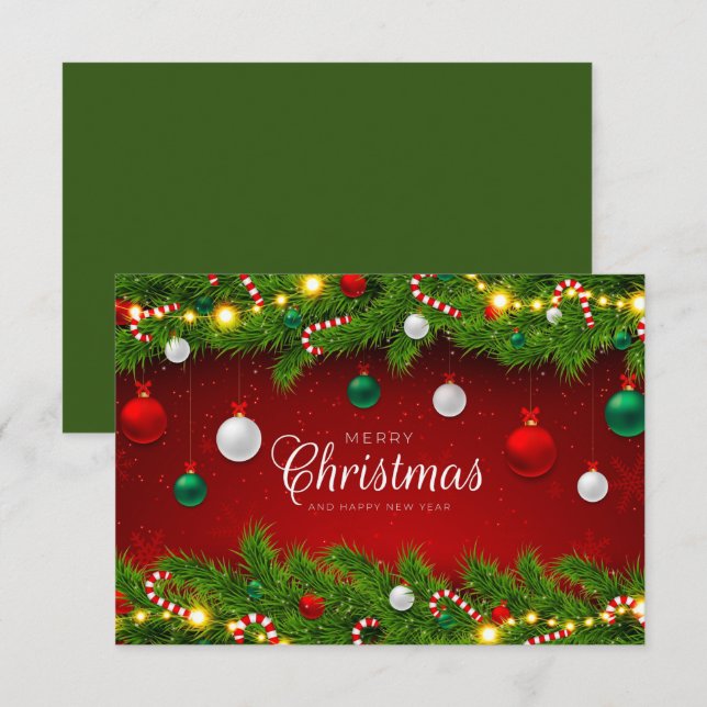 feliz tarjeta de Navidad (Anverso / Reverso)