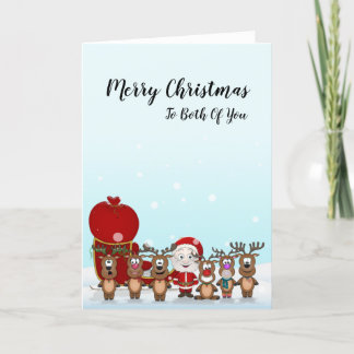 Feliz Tarjeta De Navidad A Ambos.