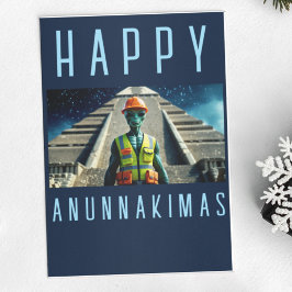Feliz Tarjeta de Navidad Anunnakimas Alien Piramid