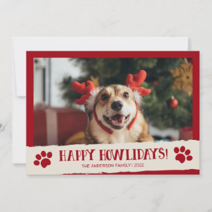 Feliz Tarjeta de Navidad con Foto de Perro Cómo Li