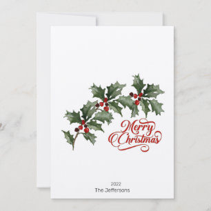 Feliz tarjeta de Navidad con nombre y año