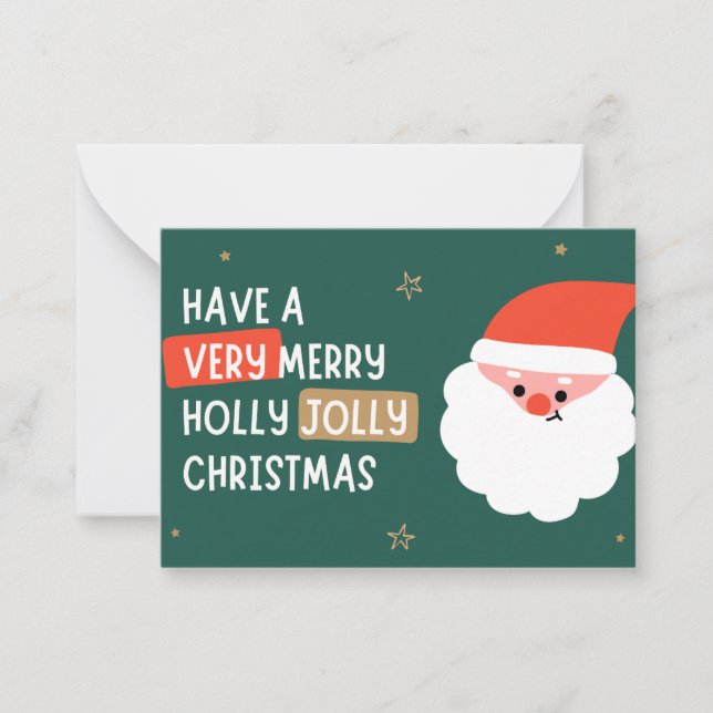 Feliz tarjeta de Navidad (tarjeta de deseo). (Anverso)