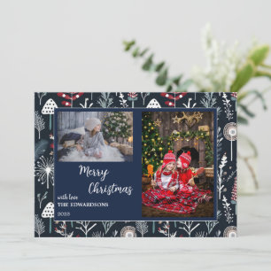 Feliz tarjeta de Navidades de fotos de la familia