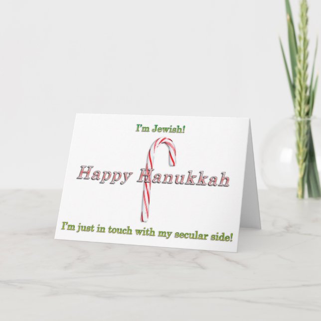 Feliz tarjeta de Navidades de Hanukkah (Anverso)
