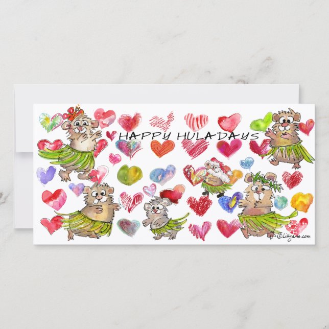 Feliz tarjeta de Navidades de Huladays (Anverso)