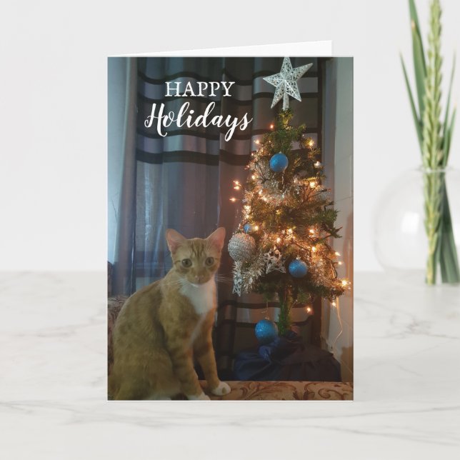 Feliz tarjeta de Navidades de vacaciones de Cheeto (Anverso)