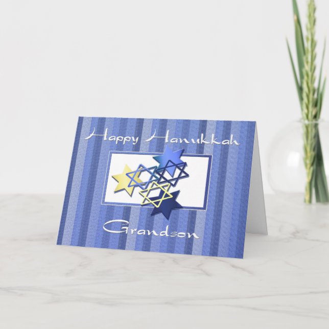Feliz tarjeta de nietos de Hanukkah (Anverso)