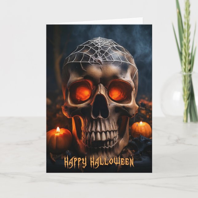 Feliz tarjeta de saludo de Halloween (Anverso)