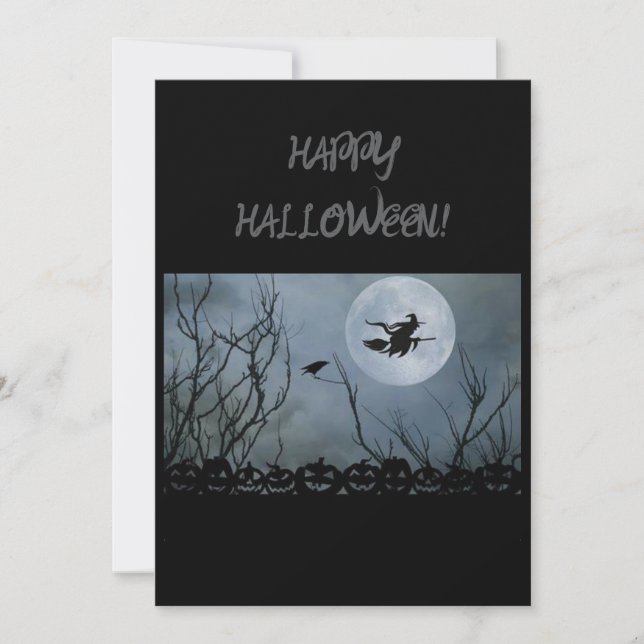 Feliz tarjeta de saludo de Halloween (Anverso)