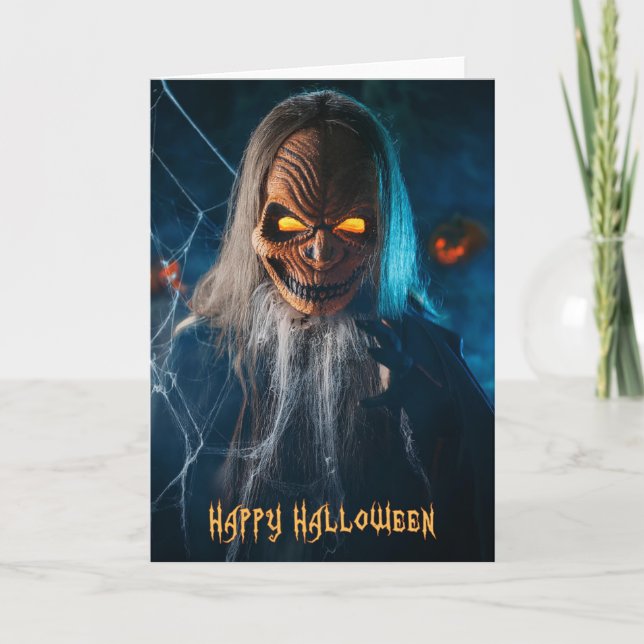 Feliz tarjeta de saludo de Halloween (Anverso)