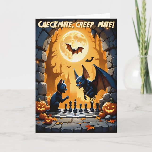 Feliz tarjeta de saludo de Halloween (Anverso)