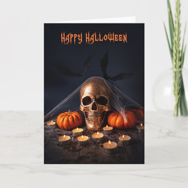 Feliz tarjeta de saludo de Halloween (Anverso)