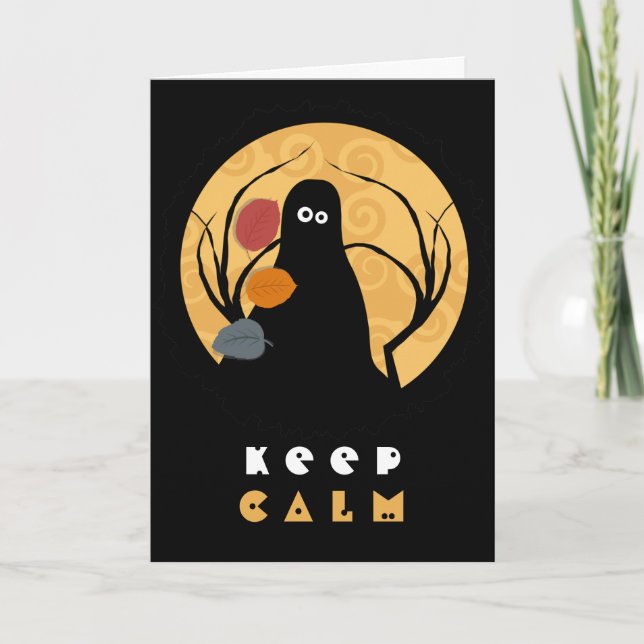 Feliz tarjeta de saludo de Halloween (Anverso)