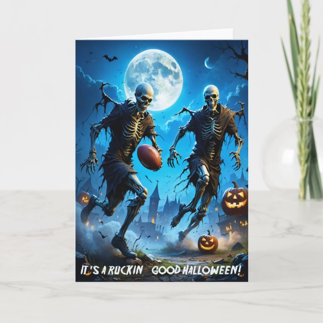 Feliz tarjeta de saludo de Halloween (Anverso)