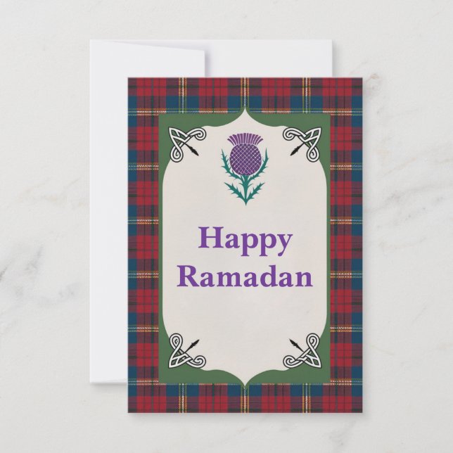 Feliz tarjeta de saludo de Ramadán (Anverso)