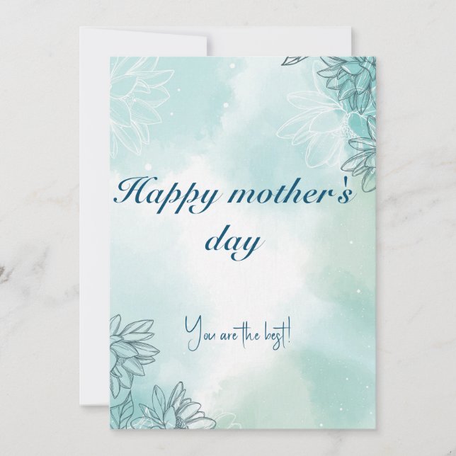 Feliz tarjeta de saludo del día de la madre (Anverso)