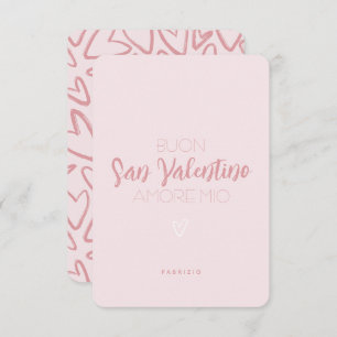 Feliz tarjeta de San Valentín en rosa - italiano