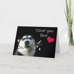 Feliz tarjeta de San Valentín para hermano