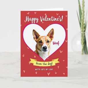 Feliz tarjeta de San Valentín para perro ladrador