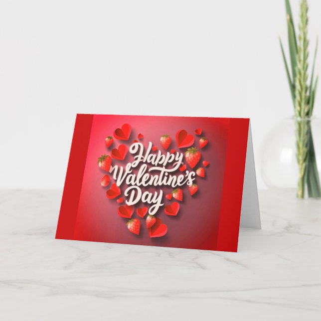 Feliz tarjeta de San Valentín tarjeta de amor de f (Anverso)