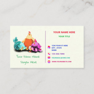 Feliz tarjeta de visita para granjeros - Granja de