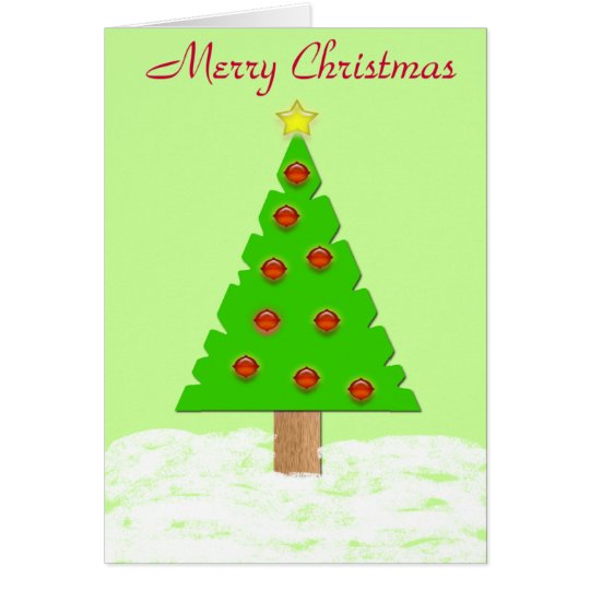 Feliz tarjeta del árbol de navidad