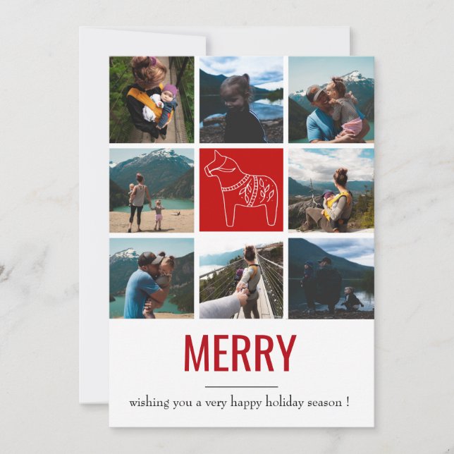 Feliz tarjeta del día de fiesta del collage de (Anverso)